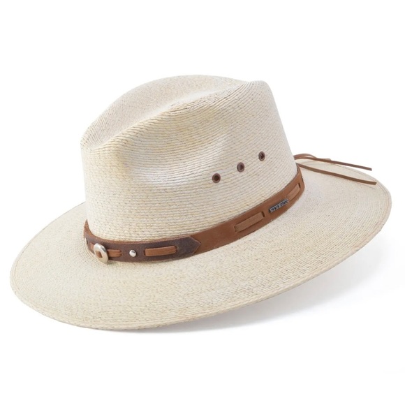 Stetson Accessories - Stetson Chambers Palm Straw Aussie Hat